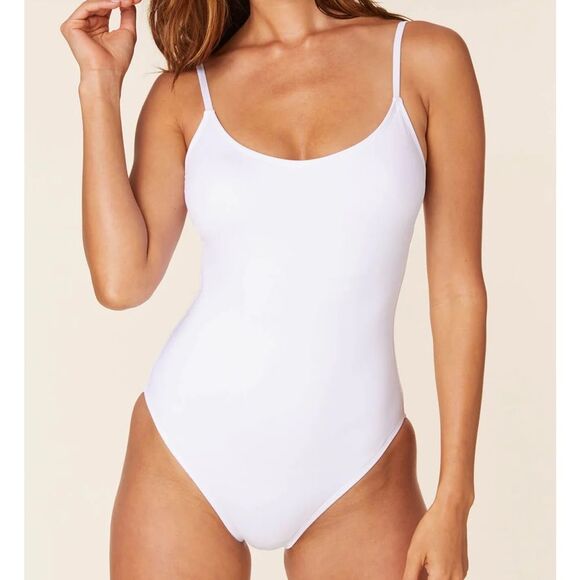 Andie Other - Andie The Amalfi One Piece LT Swimsuit White Size S Tall NWT long torso‎